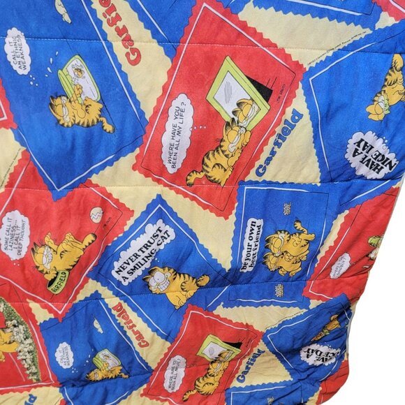 Garfield Rare Vintage 1978 Sleeping Bag Jim Davis 70s Blanket Comforter 68 x 32 - Picture 11 of 14